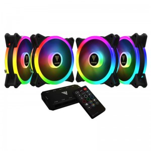 Set Ventilatoare Gamdias AEOLUS M2 1204R RGB 120mm 4 Fan Pack